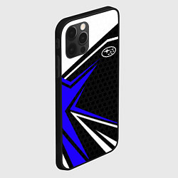 Чехол для iPhone 12 Pro Max Субару - blue sport, цвет: 3D-черный — фото 2