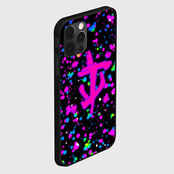 Чехол для iPhone 12 Pro Max Doom цветные краски, цвет: 3D-черный — фото 2