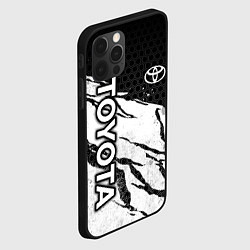 Чехол для iPhone 12 Pro Max Toyota - черный и белый, цвет: 3D-черный — фото 2