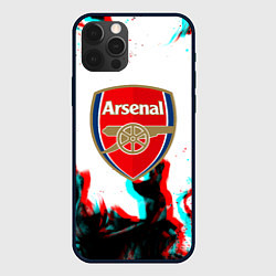 Чехол для iPhone 12 Pro Max Arsenal огонь глитч, цвет: 3D-черный