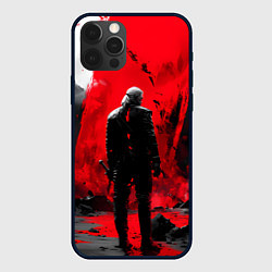 Чехол для iPhone 12 Pro Max Ведьмак готический стиль, цвет: 3D-черный