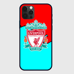 Чехол для iPhone 12 Pro Max Liverpool краски текстура штрихи, цвет: 3D-черный