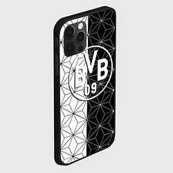 Чехол для iPhone 12 Pro Max Borussia geometry black steel, цвет: 3D-черный — фото 2