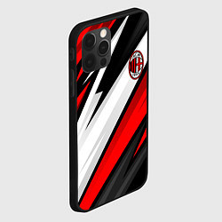 Чехол для iPhone 12 Pro Max ФК Милан - абстракция, цвет: 3D-черный — фото 2