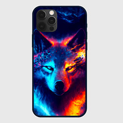 Чехол для iPhone 12 Pro Max Волк льда и пламени, цвет: 3D-черный