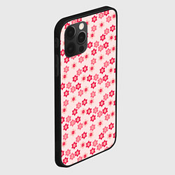 Чехол для iPhone 12 Pro Max Розовые цветочные пуговицы, цвет: 3D-черный — фото 2