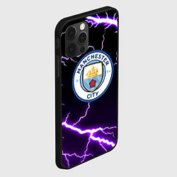 Чехол для iPhone 12 Pro Max Манчестер молнии шторм неон, цвет: 3D-черный — фото 2