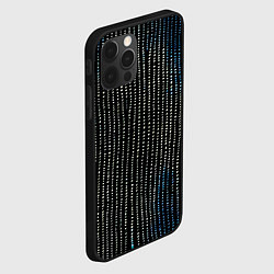 Чехол для iPhone 12 Pro Max Полосы с точками чёрно-синий, цвет: 3D-черный — фото 2