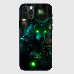 Чехол для iPhone 12 Pro Max Киберпанк волк, цвет: 3D-черный