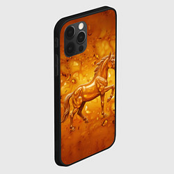 Чехол для iPhone 12 Pro Max Лошадь из желтого янтаря, цвет: 3D-черный — фото 2