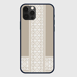 Чехол для iPhone 12 Pro Max Славянский орнамент-вышиванка рубаха, цвет: 3D-черный