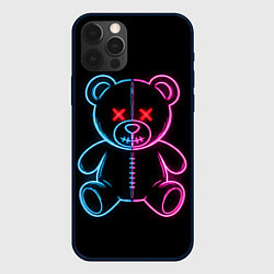 Чехол для iPhone 12 Pro Max Неоновый мишка, цвет: 3D-черный