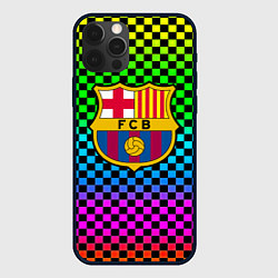 Чехол для iPhone 12 Pro Max Barcelona gradient neon, цвет: 3D-черный