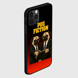 Чехол для iPhone 12 Pro Max Пародия - Криминальное чтиво с мопсами, цвет: 3D-черный — фото 2