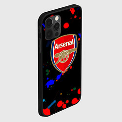 Чехол для iPhone 12 Pro Max Arsenal неоновые брызги красок, цвет: 3D-черный — фото 2