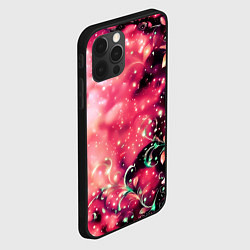 Чехол для iPhone 12 Pro Max Магические цветы тёмно-розовый, цвет: 3D-черный — фото 2