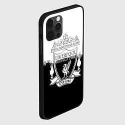 Чехол для iPhone 12 Pro Max Liverpool краски черно белые, цвет: 3D-черный — фото 2