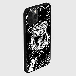 Чехол для iPhone 12 Pro Max Ливерпуль белые штриха красок, цвет: 3D-черный — фото 2
