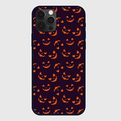 Чехол для iPhone 12 Pro Max Страшно веселый Halloween - паттерн, цвет: 3D-черный