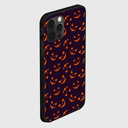Чехол для iPhone 12 Pro Max Страшно веселый Halloween - паттерн, цвет: 3D-черный — фото 2