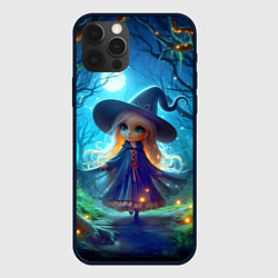 Чехол для iPhone 12 Pro Max Ведьмочка-малютка в ночь на хэллоуин, цвет: 3D-черный