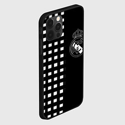 Чехол для iPhone 12 Pro Max Real Madrid клетка, цвет: 3D-черный — фото 2