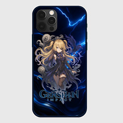 Чехол для iPhone 12 Pro Max Genshin Impact Фишль, цвет: 3D-черный