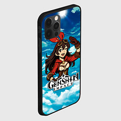 Чехол для iPhone 12 Pro Max Эмбер из Genshin Impact в облаках, цвет: 3D-черный — фото 2