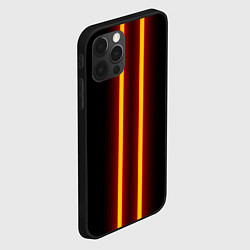 Чехол для iPhone 12 Pro Max Color neon orange blue, цвет: 3D-черный — фото 2