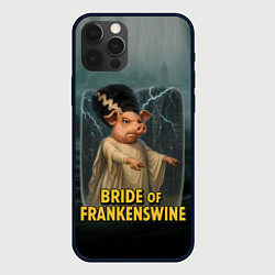 Чехол для iPhone 12 Pro Max Франкенштейн свинья невеста, цвет: 3D-черный