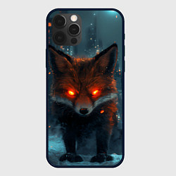 Чехол для iPhone 12 Pro Max Лисица в городе киберпанк, цвет: 3D-черный