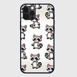 Чехол для iPhone 12 Pro Max Много енотов, цвет: 3D-черный