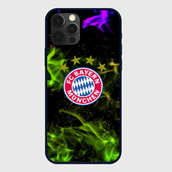 Чехол для iPhone 12 Pro Max Бавария Мюнхен огонь, цвет: 3D-черный
