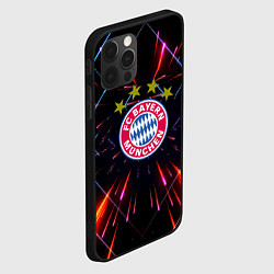 Чехол для iPhone 12 Pro Max Бавария Мюнхен неоновая абстракция, цвет: 3D-черный — фото 2
