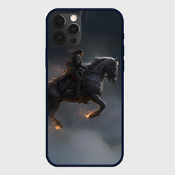 Чехол для iPhone 12 Pro Max Летящая лошадь с искрами, цвет: 3D-черный