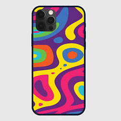 Чехол для iPhone 12 Pro Max Abstract tac, цвет: 3D-черный