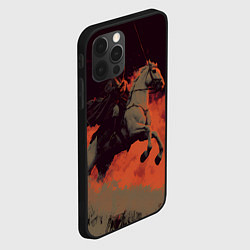 Чехол для iPhone 12 Pro Max Всадник на лошади, цвет: 3D-черный — фото 2