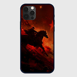 Чехол для iPhone 12 Pro Max Всадник и красная звезда, цвет: 3D-черный