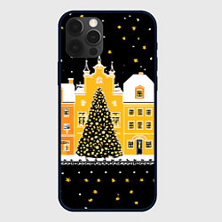 Чехол для iPhone 12 Pro Max Новогодняя ночь в городе, цвет: 3D-черный