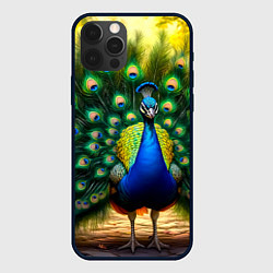 Чехол для iPhone 12 Pro Max Царственный павлин, цвет: 3D-черный