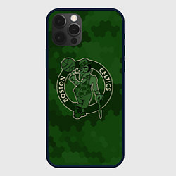 Чехол для iPhone 12 Pro Max NBA Celtics camo, цвет: 3D-черный