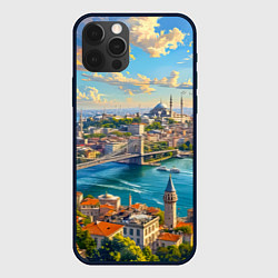 Чехол для iPhone 12 Pro Max Сплетение эпох над Босфором, цвет: 3D-черный