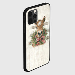 Чехол для iPhone 12 Pro Max Жеребёнок и новый год, цвет: 3D-черный — фото 2