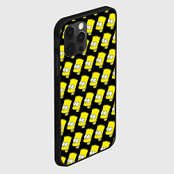 Чехол для iPhone 12 Pro Max Барт Симпсон: узор, цвет: 3D-черный — фото 2