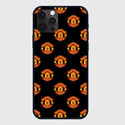 Чехол для iPhone 12 Pro Max Manchester United Pattern, цвет: 3D-черный