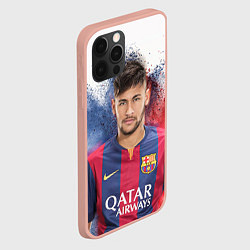 Чехол для iPhone 12 Pro Max Neymar FCB, цвет: 3D-светло-розовый — фото 2