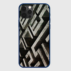 Чехол для iPhone 12 Pro Max Бегущий в лабиринте, цвет: 3D-тёмно-синий
