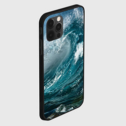 Чехол для iPhone 12 Pro Max Волна, цвет: 3D-черный — фото 2