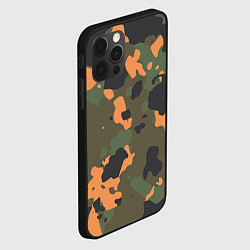 Чехол для iPhone 12 Pro Max Камуфляж: хаки/оранжевый, цвет: 3D-черный — фото 2