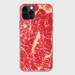 Чехол для iPhone 12 Pro Max Мясо, цвет: 3D-светло-розовый